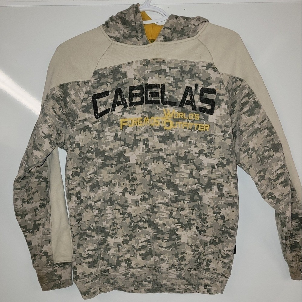Cabela's Camouflage Youth XL Camo Hunting Outdoors Hoodie Sweater